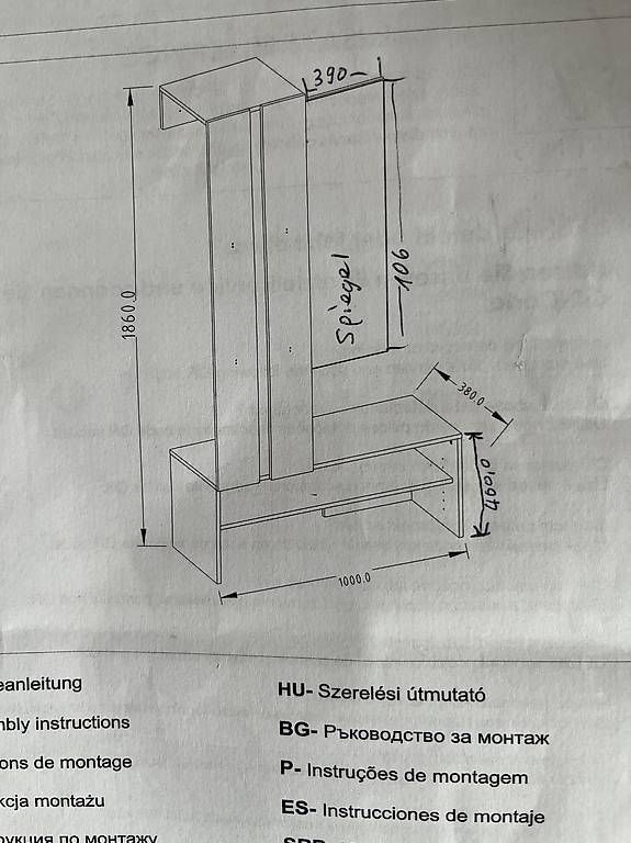 Guardaroba: 1 woche alte kompackgarderobe mit spigel – Usato da Mühleturnen venduto da Hucki20 1
