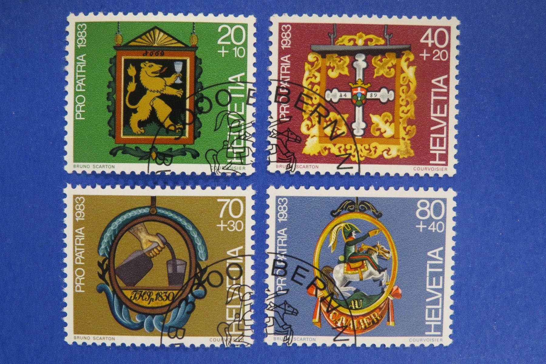 Tutti i francobolli: Serie Pro Patria 1983 - off.Ersttag-Eckstempel BERN – Usato da Brunnen venduto da Kumari