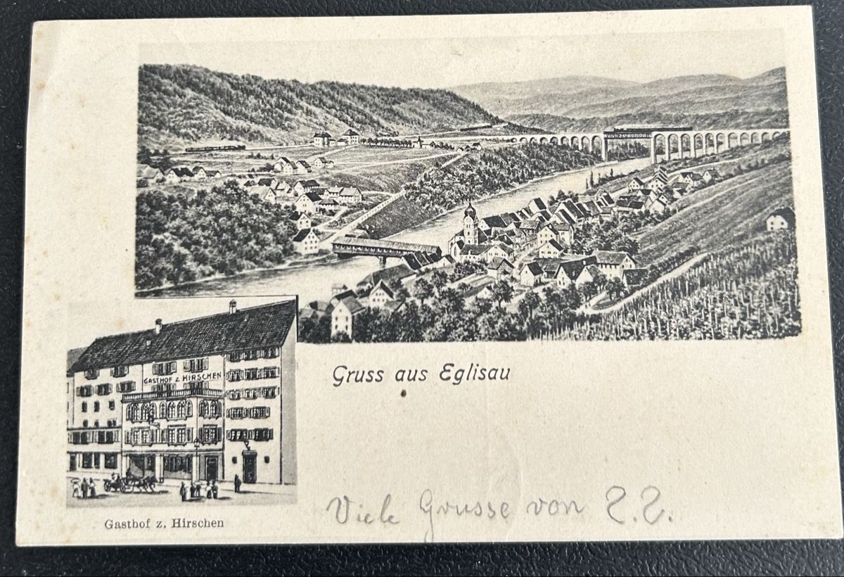 Ansichtskarten: Gruss aus Eglisau 1907 – Gebraucht aus Horw von Tellbub