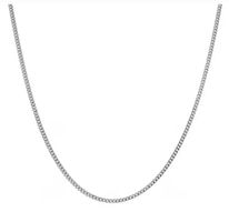 Neue Panzer-Halskette Silber 925 rhodiniert (42 cm)