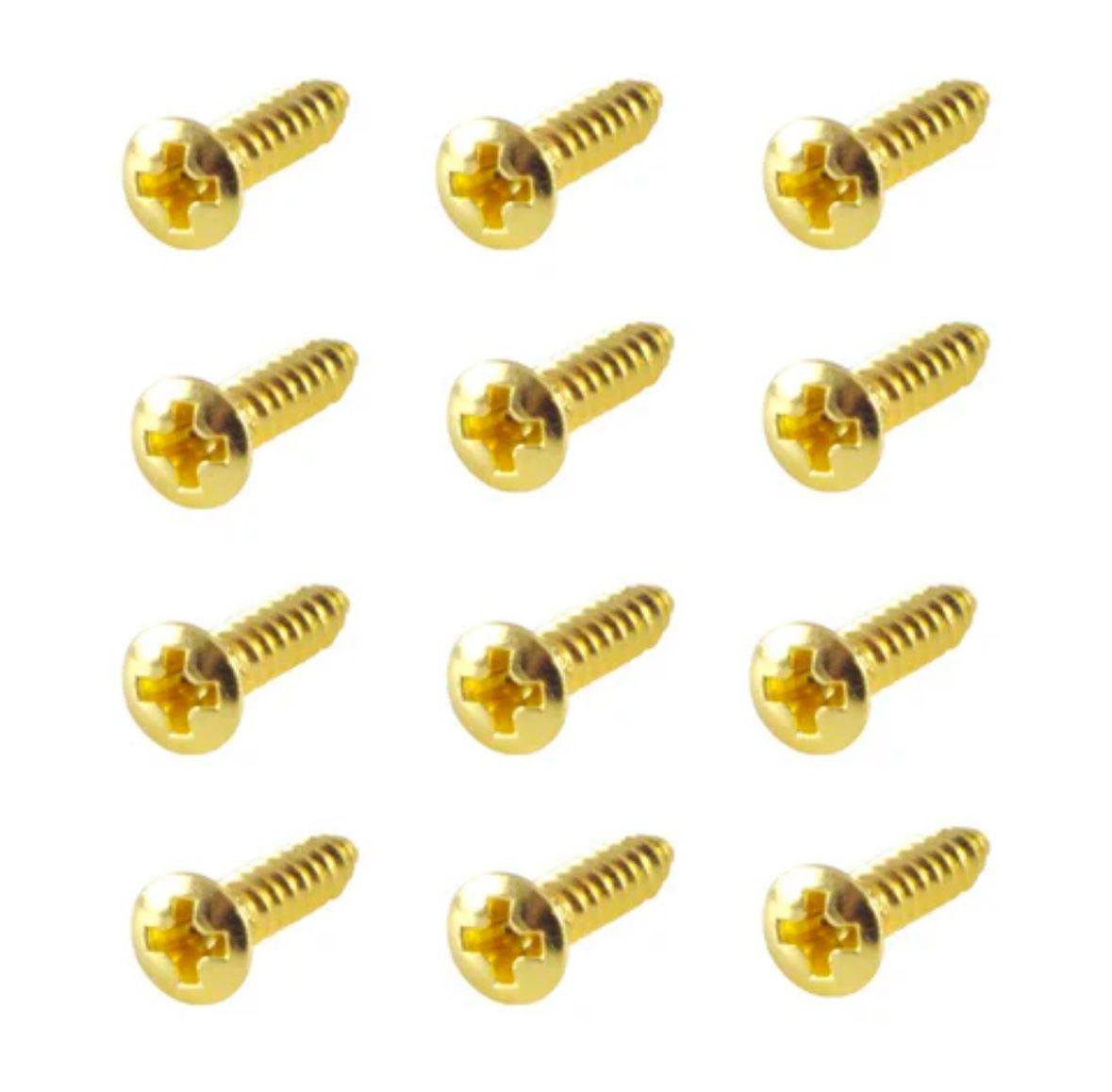 Ferramenta: 12er Set Pickguard Schrauben Gold 3x12mm – Nuovo e nell'imballaggio originale da Luzern venduto da MusikElektronikShop