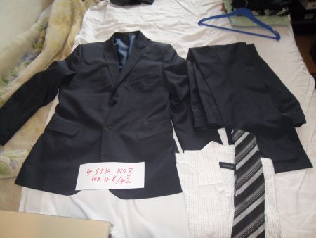 Anzug Herren  BLAU LINJhose 42/jahke48 hemd 39 mit krawatten