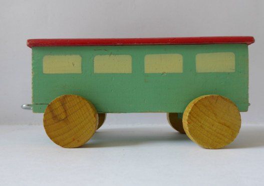 Modelleisenbahnen: Schöner Holz Eisenbahn Wagen, 18cm, antik – Gebraucht aus Turbenthal von Nautop 2