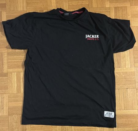 T-shirt Jacker Skate Co. noir, taille L - style décontracté