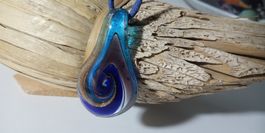 Kette mit Anhänger aus blauem Glas Silber 925 zu Nile