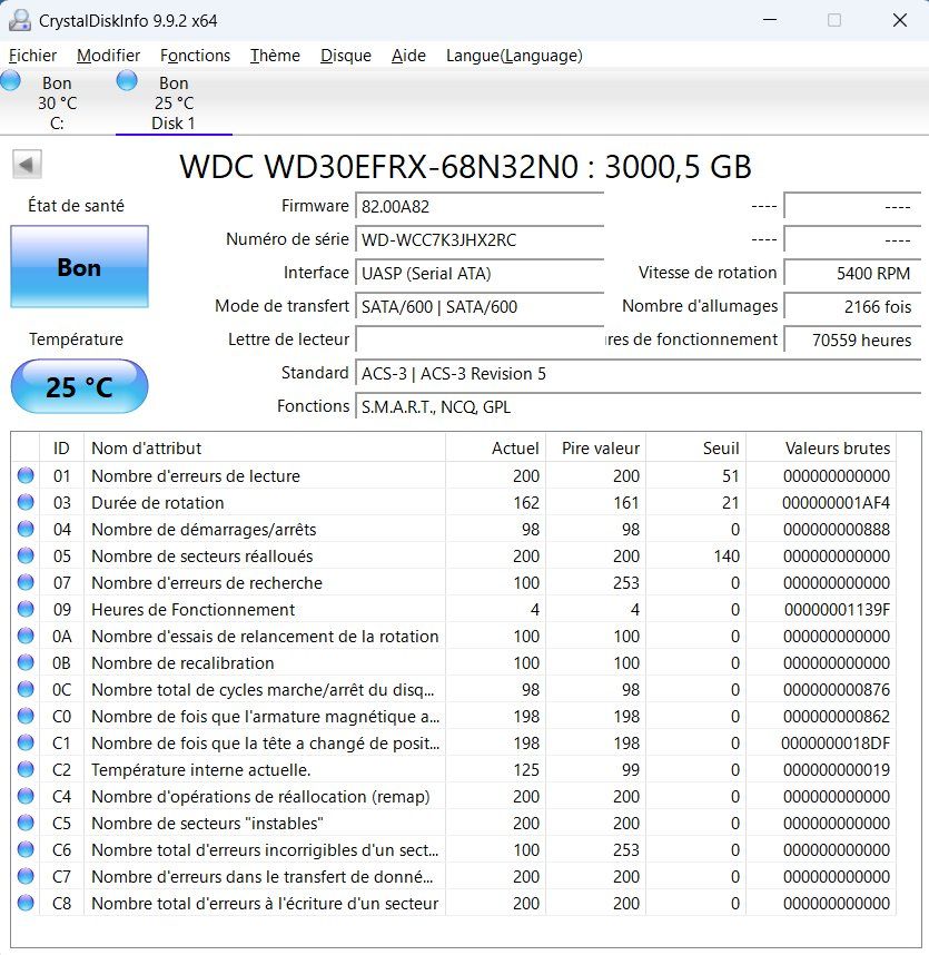 Western Digital Harddisks: HDD WD RED WD30EFRX 3.0 TB – Gebraucht aus Pompaples von Djplaya 1