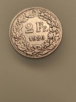 2 Fr. Silbermünze 1920 - Schweizer Münze Top Zustand!