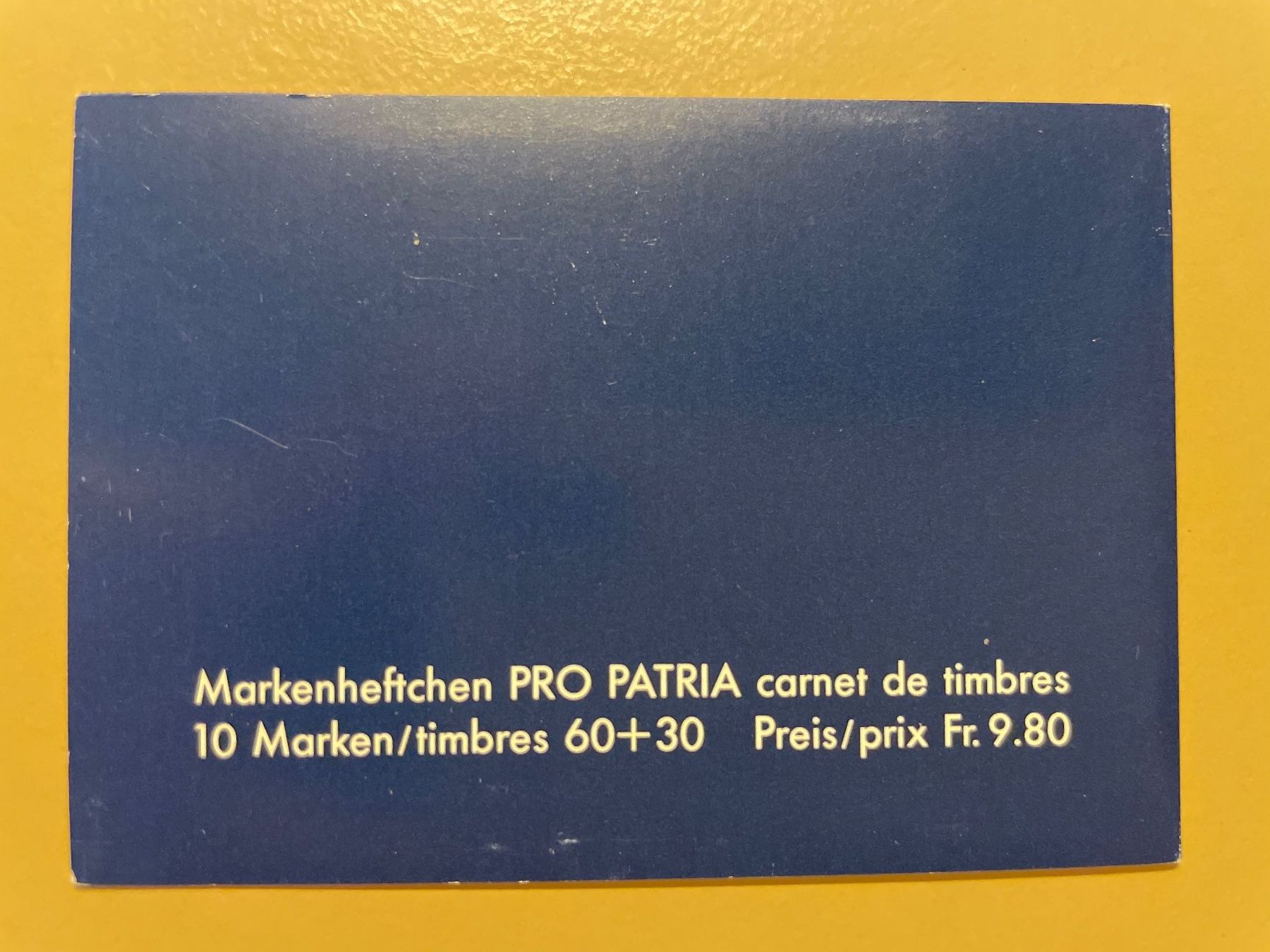 Tutti i francobolli: Pro Patria 1993 Briefmarkenheft 1.Tag – Usato da Zürich venduto da R4853f 1