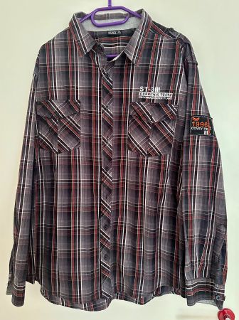 Kariertes Hemd, langarm, von Infinity man, Grösse 47/48, 3XL