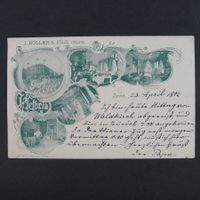 1902, GRAND HOTEL VICTORIA Zürich, tolle 5-Bild AK