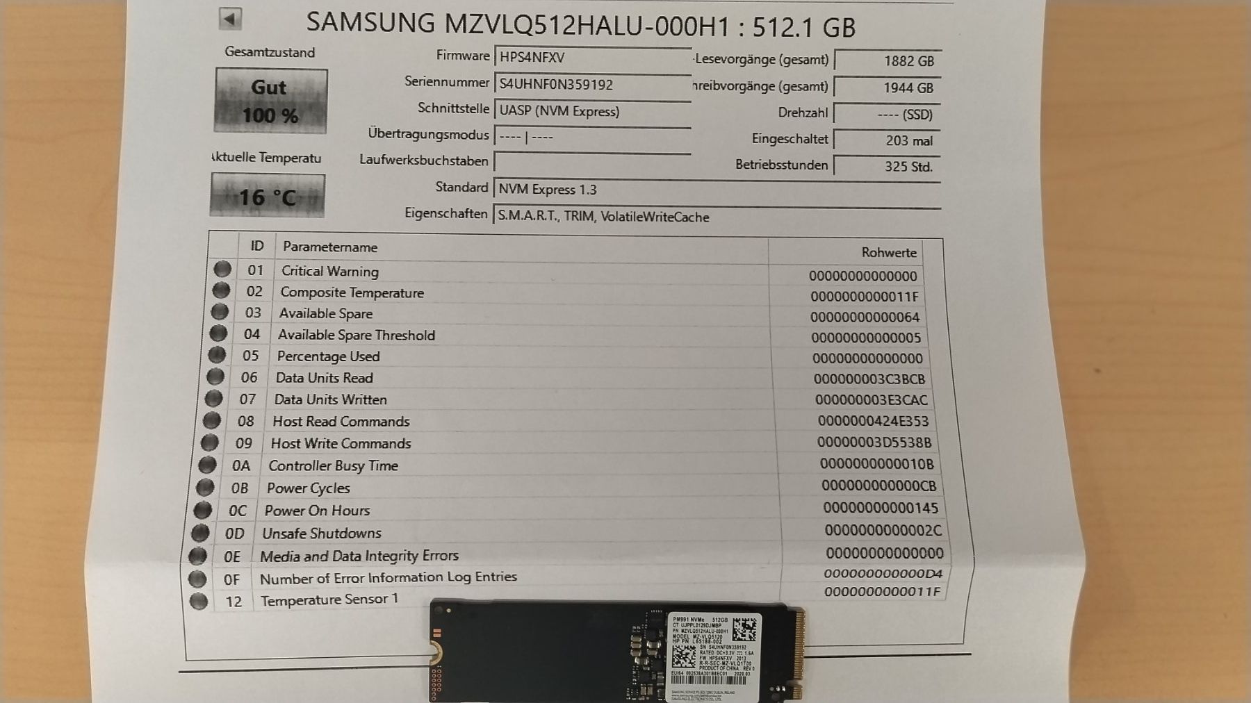 Samsung Dischi rigidi: Samsung SSD PM991 512GB NVMe M.2 – Usato da Wallisellen venduto da mic_gg2g 1