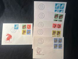 FDC 1966 Pro Juventute Schweiz Lot