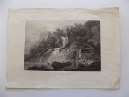 Reichenbachfall Berner Oberland Aquatinta