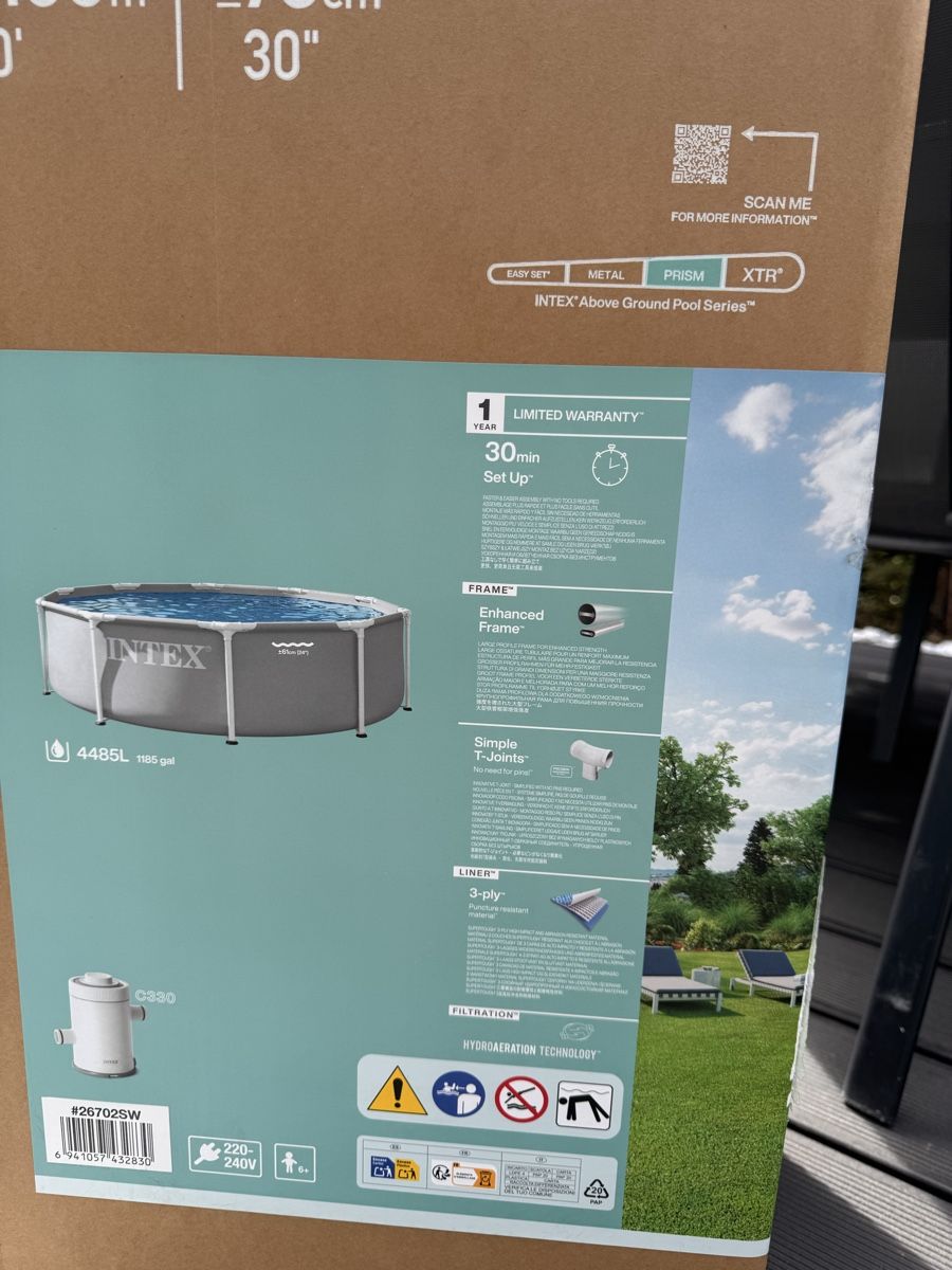 Intex Piscine: INTEX 3.05m Prism Frame Pool w/Filter Pump For Summer Fun! – Nuovo (secondo la descrizione) da Uetendorf venduto da Hana_Mati