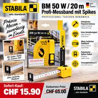 Stabila BM 50 W / 20m Profi-Messband mit Spikes Neu