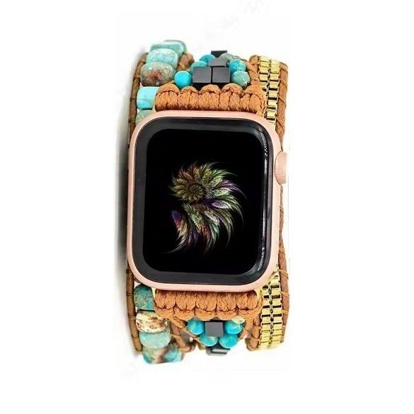 Apple Smartwatch: Bohemian Armband für Apple Watch 6 7 8 9 - Bracelet Boheme – Neu und originalverpackt aus Lausanne von WATCH-WORLD