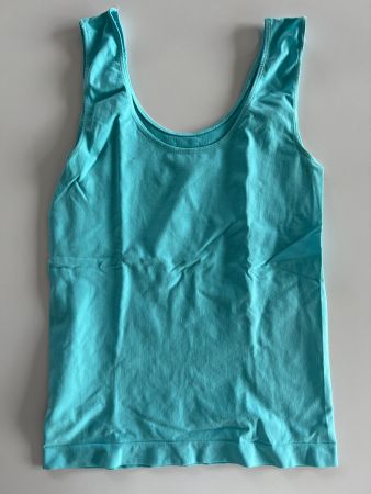 Damen Top Türkis – nahtloses Basic Top