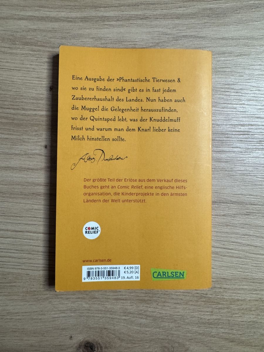 Libri: Harry Potter: Phantastische Tierwesen Buch – Usato da Biberist venduto da etesummer 1
