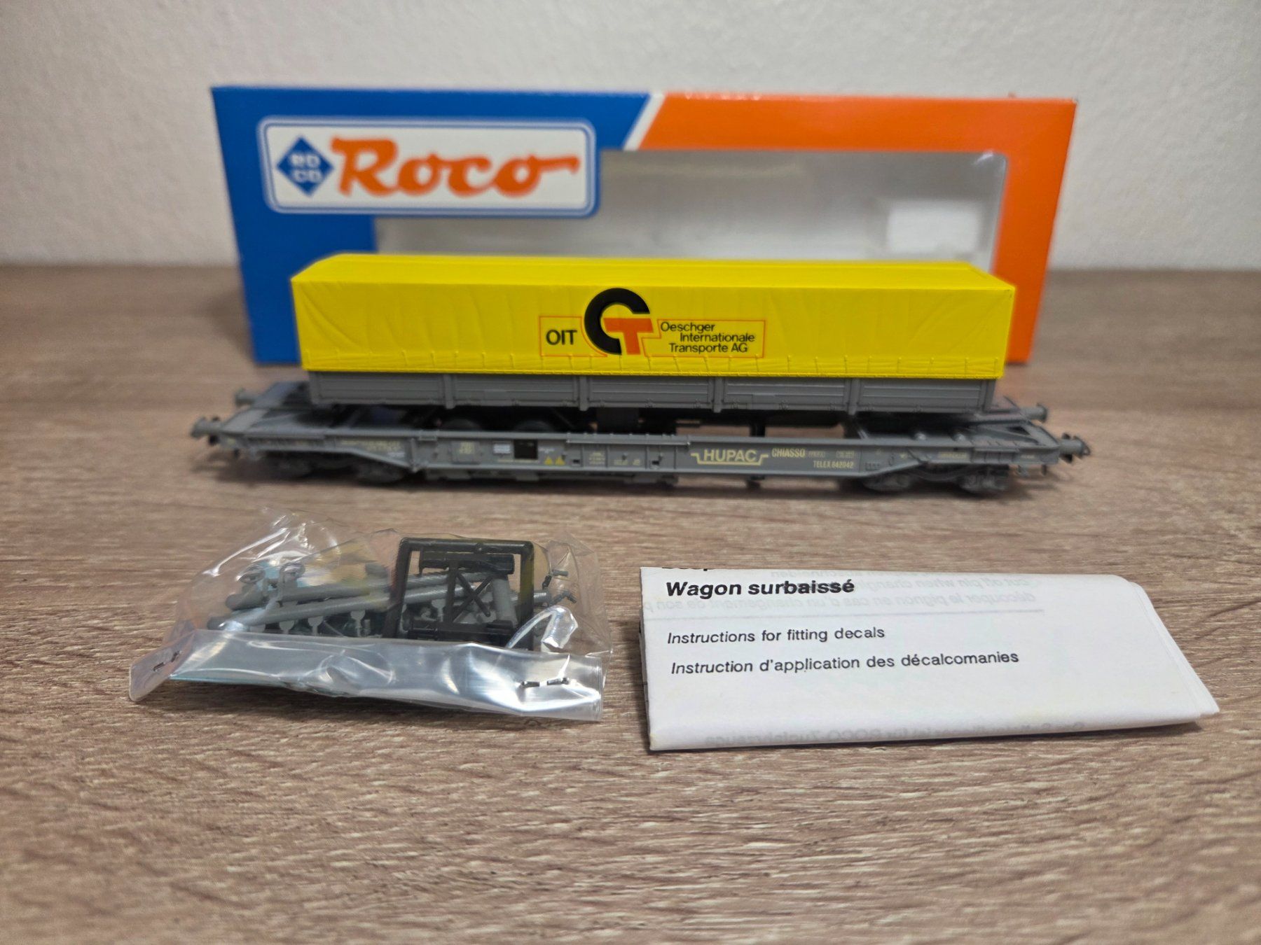 Roco Modellini di ferrovie: Roco 48031 Taschenwagen HUPAC SBB H0 – Nuovo e nell'imballaggio originale da St-Aubin-Sauges venduto da Lo_Go 4