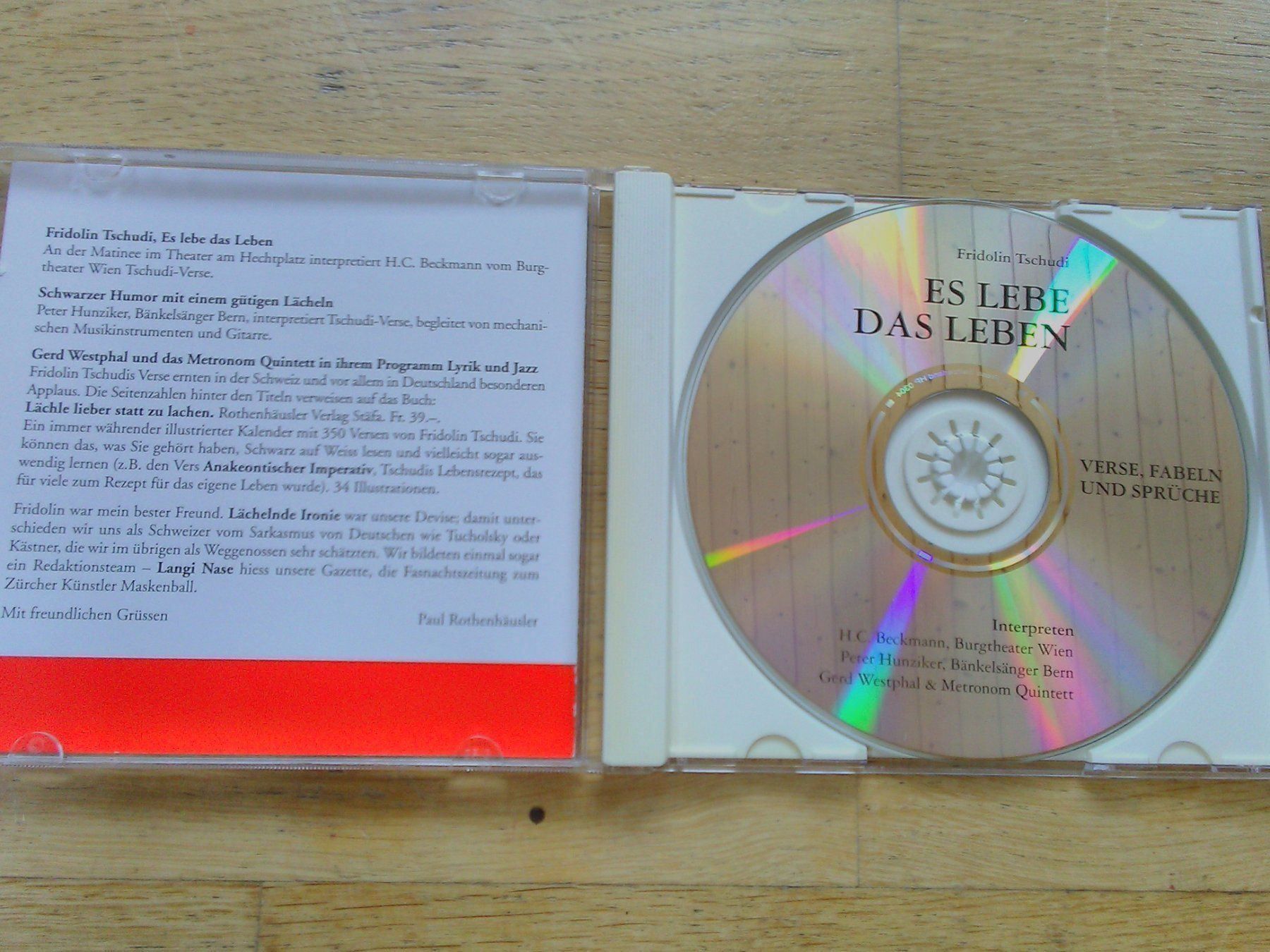 Audiolibri: Es lebe das Leben    (Fridolin Tschudi) – Usato da St. Gallen venduto da elkapone 1
