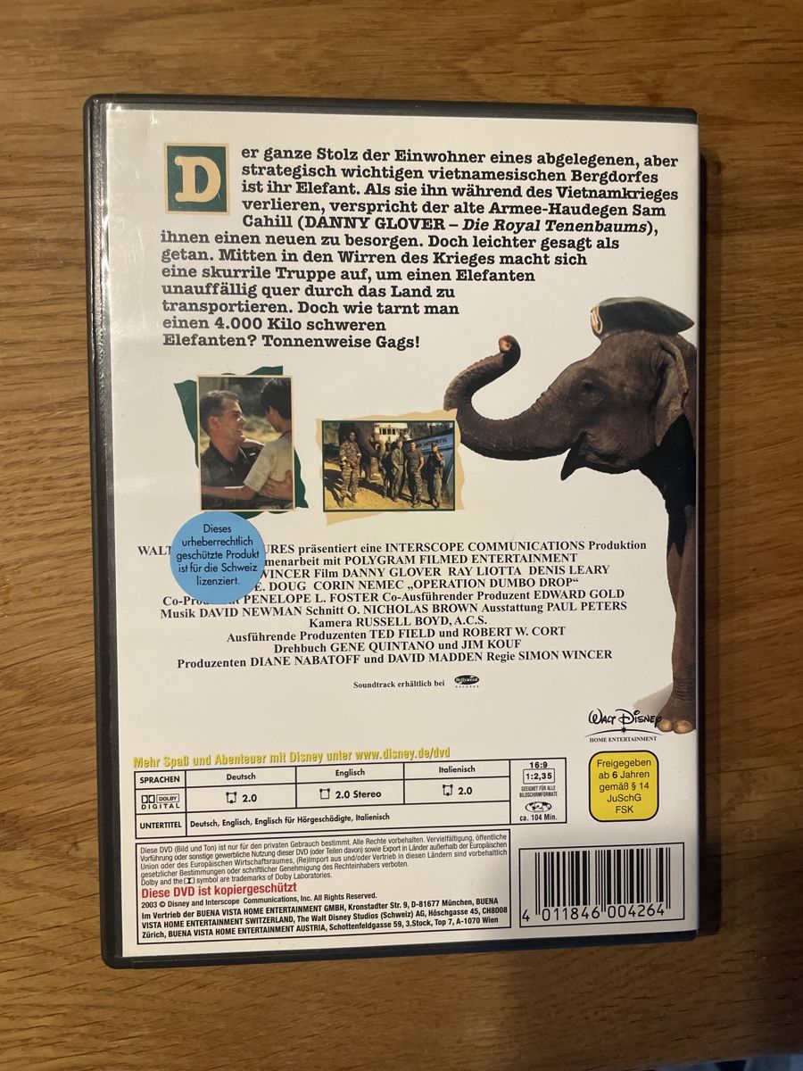 Tutti i DVDs: Operation Dumbo (1995) DVD – Usato da Hagendorn venduto da masterchieff 1