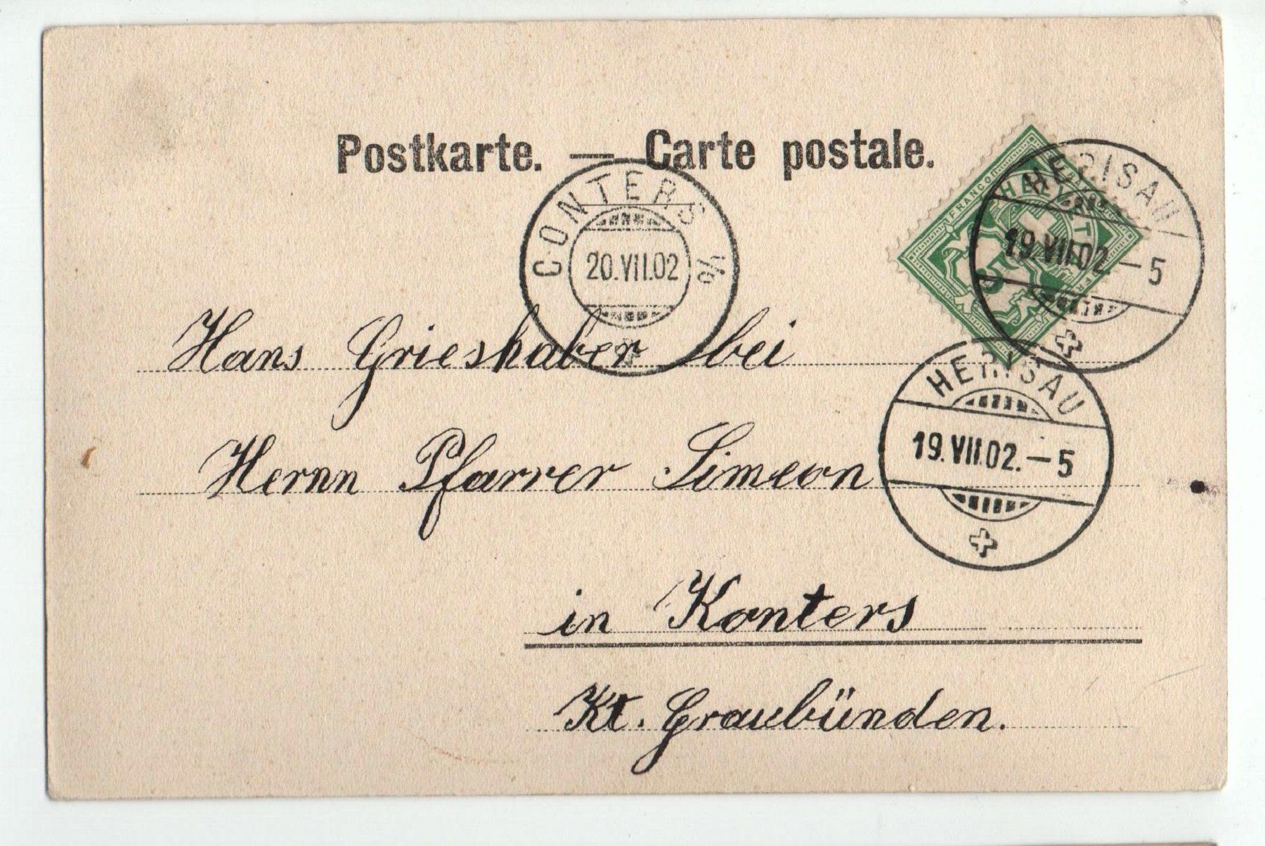 Cartes postales: Gruss aus HERISAU Obstmarkt – D'occasion à Jona par philajona 1