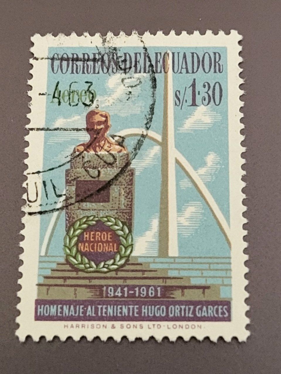 Tous les timbres: Ecuador 1961 briefmarke – D'occasion à St Gallen par Stampsalshobby