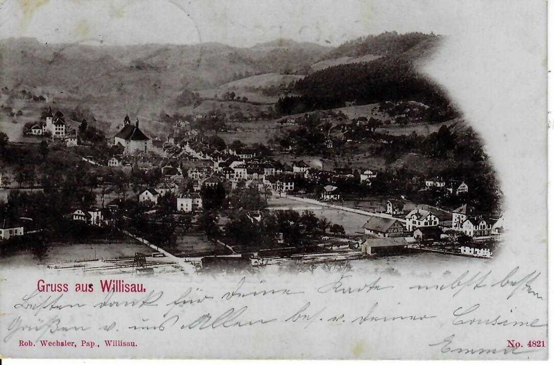 Cartoline postali: Gruss aus Willisau 1900 - Ambulant Willisau – Usato da Hochdorf venduto da Ziegel-16