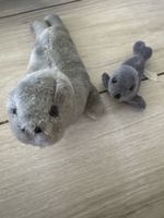 2 wunderschöne Vintage Dakin Plüschtiere Seehunde