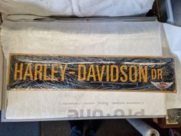 Harley Davidson Emaille Schild 90 X 20 Neu