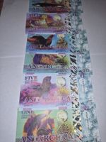 Lots de 6 Billets commémoratifs animaux Antarctica