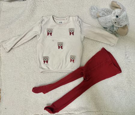 Süsses rote Teddy Outfit Gr. 80