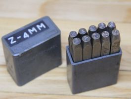 Schlagzahlen-Set 4 mm, 0 bis 9 komplett, STEMPA/TESA