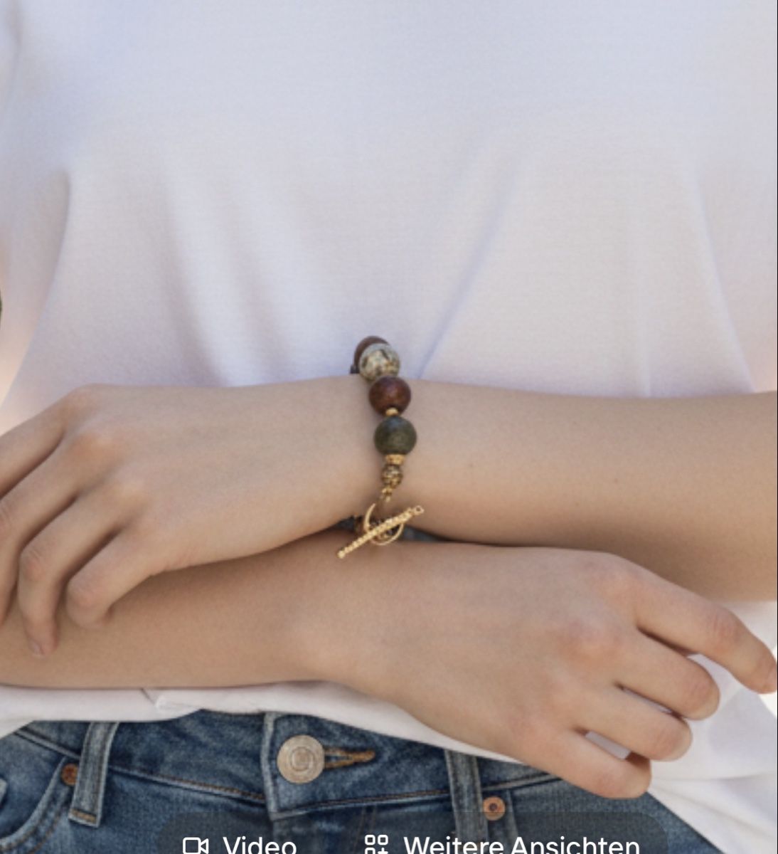 Bracciali & Braccialetti: Armband aus Red Creek Jaspis Perlen  – Nuovo e nell'imballaggio originale da Kriens venduto da Hortensie6 6