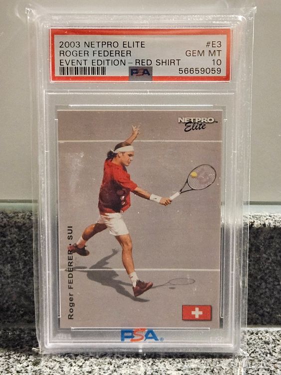 Roger Federer Rookie Card / PSA 10 GEM MINT / 2003 Netpro (Neu und ...