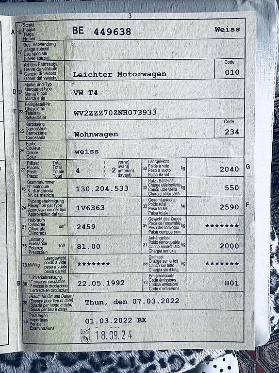 VW Véhicules de camping: VW BUSS T4 Cali. – D'occasion à Thun par Tinuone 4