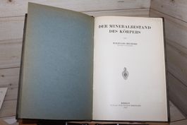 Der Mineralbestand des Körpers- Heubner 1931