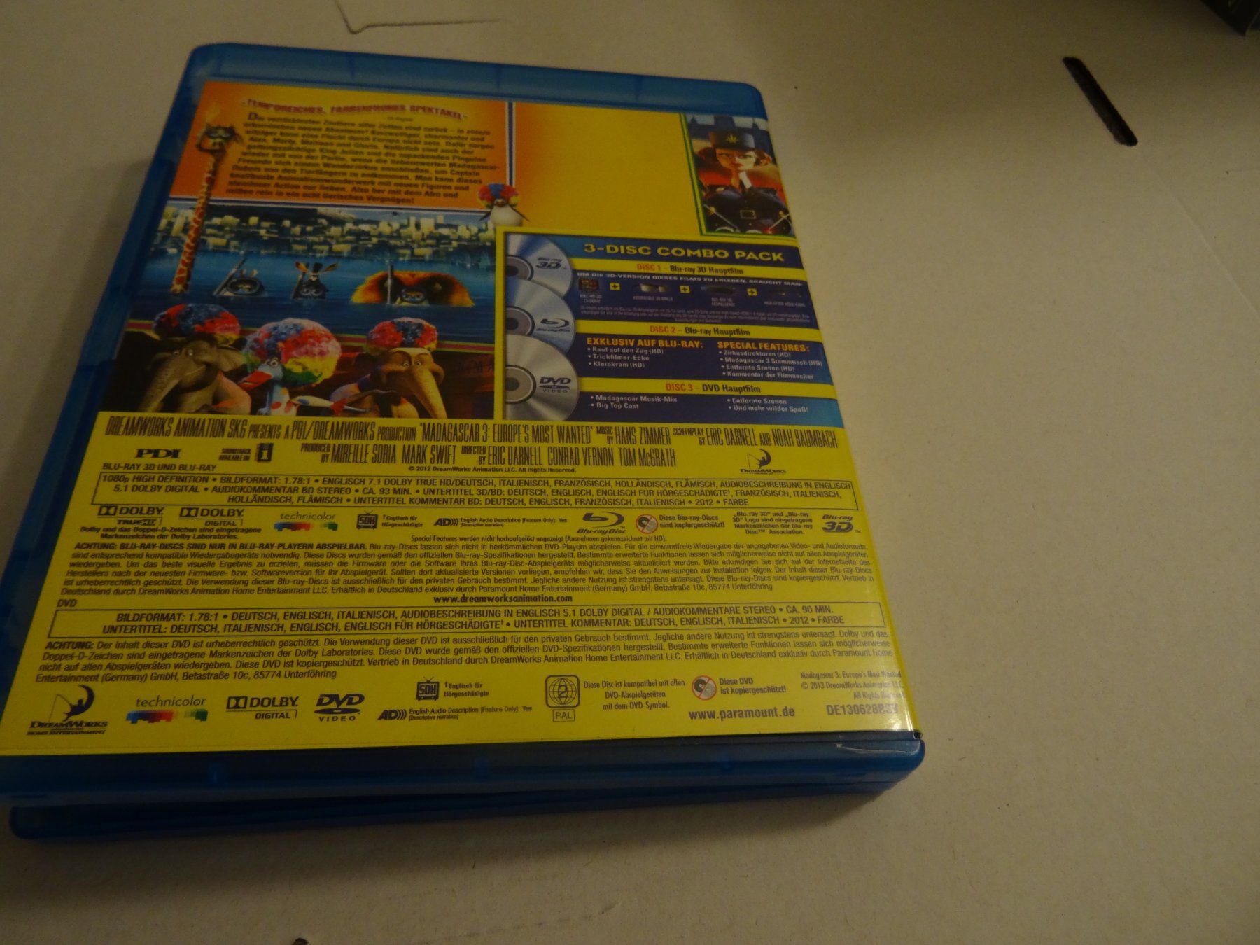 Tutti i DVDs: Madagascar 3 Blu-ray 3D und DVD – Usato da Olten venduto da Disc-Verkauf 3