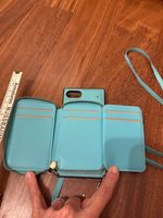 iPhone SE (2022/2020)/8/7. Cover türkis mit Bändel
