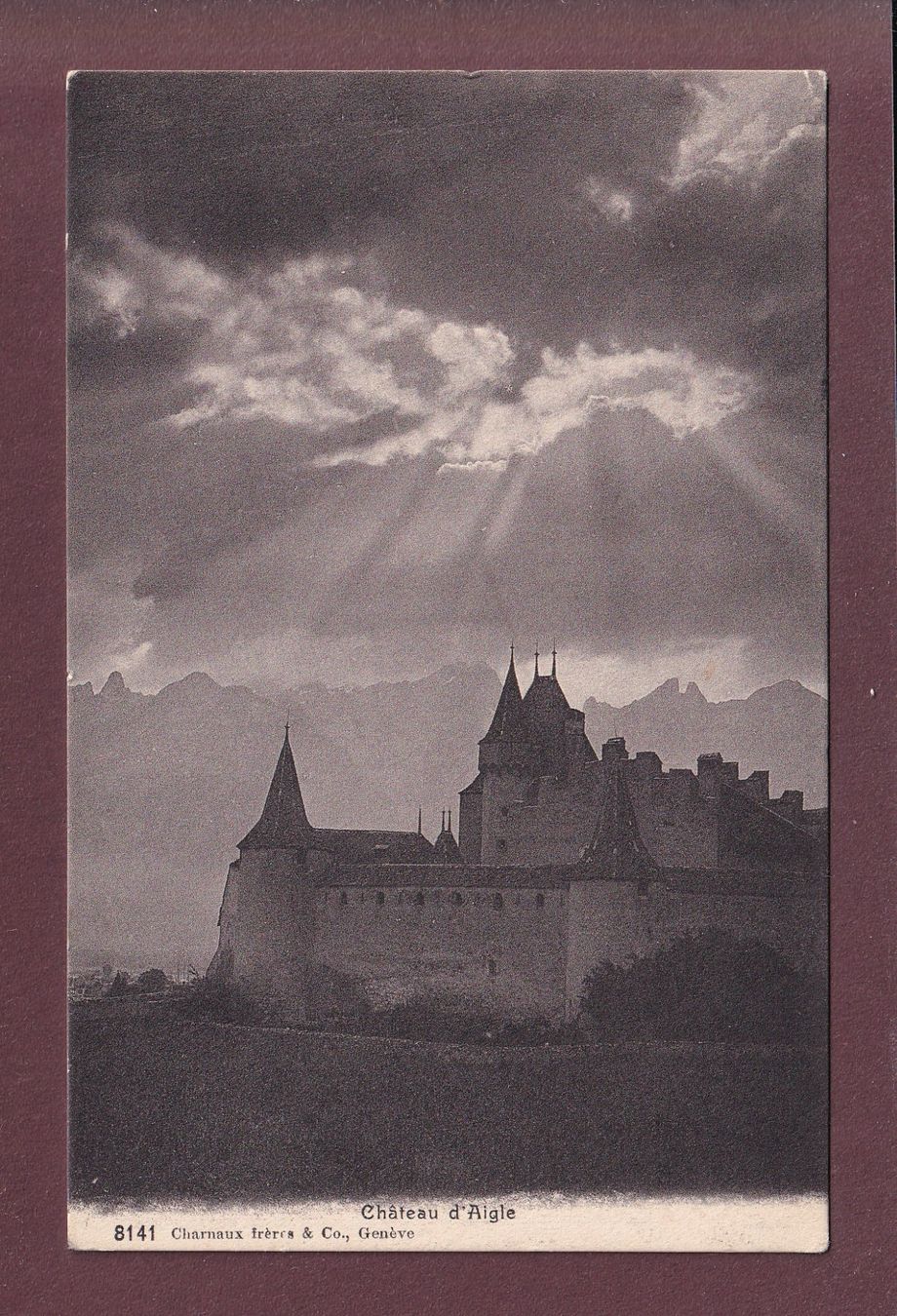 Cartoline postali: CHÂTEAU D'AIGLE - Charnaux Frères - Feldpost – Usato da Pully venduto da nicecards