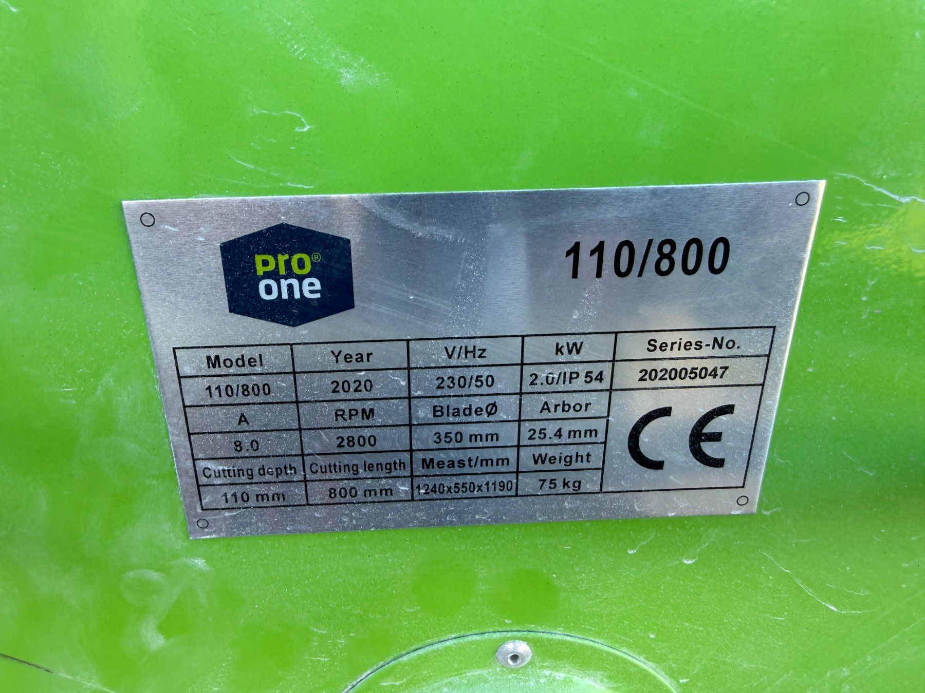 Tutte le macchine: Scie à eau sur table Pro One 110/800 - Professionnelle 2020 – Usato da Etoy venduto da mds1110 1