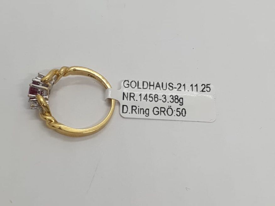 Anelli: Echt 18K Gold - Rubin, Diamant Ring – Usato da Luzern venduto da Luzern-Goldhaus 2