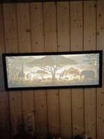 Schattenbild beleuchtet Afrika Savanne Deko Bild LED