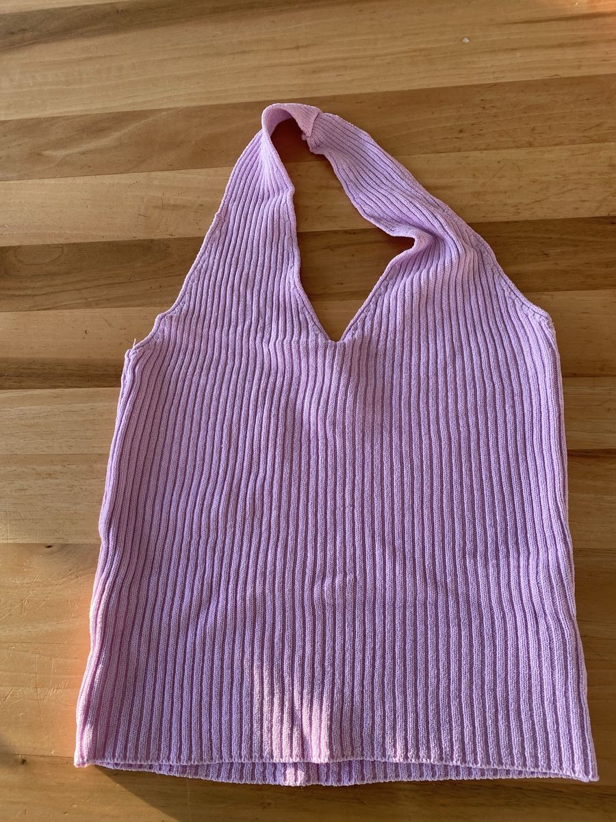 Zebra Top: Zebra Neckholder-Top in flieder/ Gr. M – Usato da Hittnau venduto da Birdie68