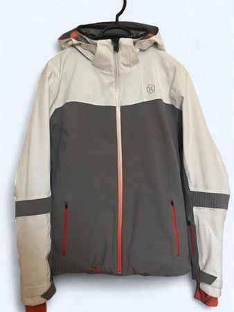 Skijacke KTec grau weiss orange