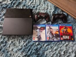PlayStation 4 (500 GB) inkl. 2 Controller & 3 Spiele