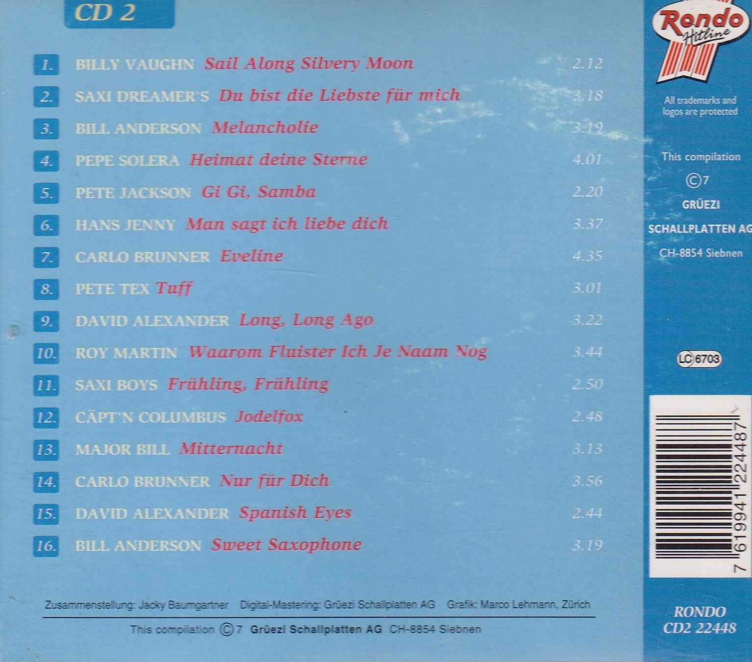CDs: CD ab Fr. 1.--, Sweet Saxophone – Gebraucht aus Lausen von Mondeo10628 1