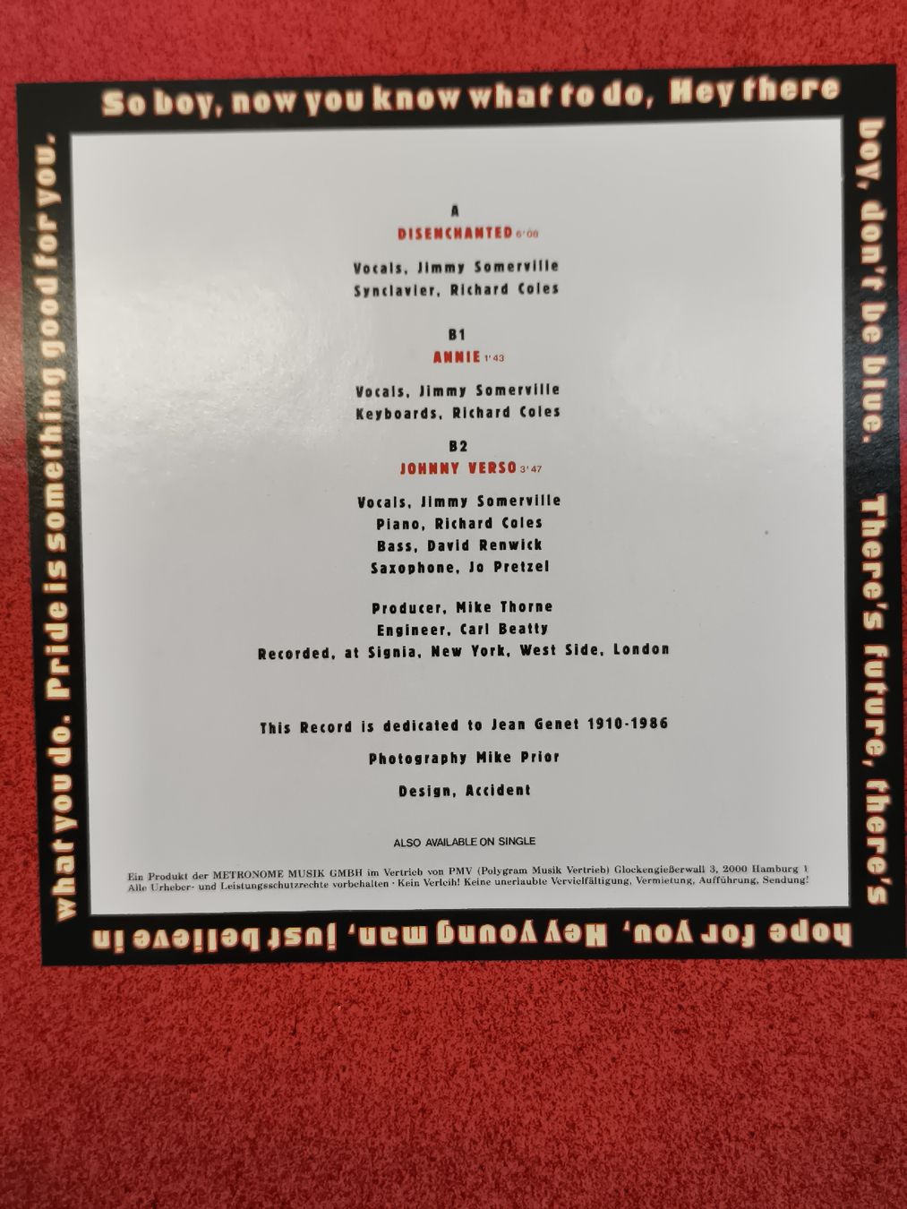 Dischi in vinile: Communards - Disenchanted - Seltene Vinyl MaxiSingle - 1987 – Usato da Oberwil b. Zug venduto da Gto469 3
