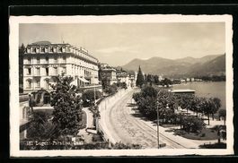 AK Lugano, Paradiso, Quai, 1933