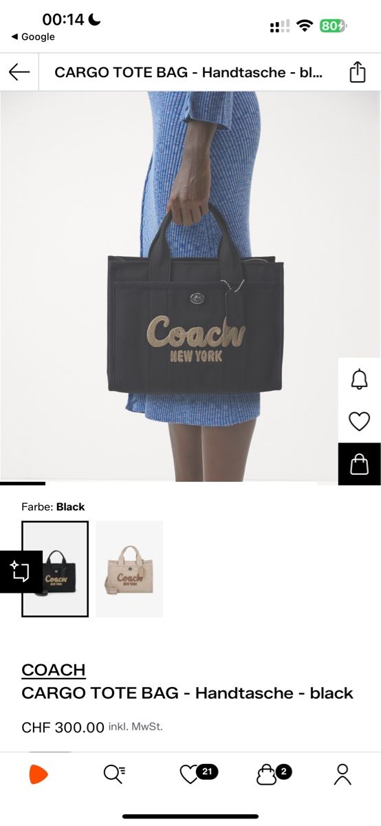 Taschen für Damen: Coach neu Cargo Tote Bag – Neu und originalverpackt aus Oberentfelden von ana_n7vf 3